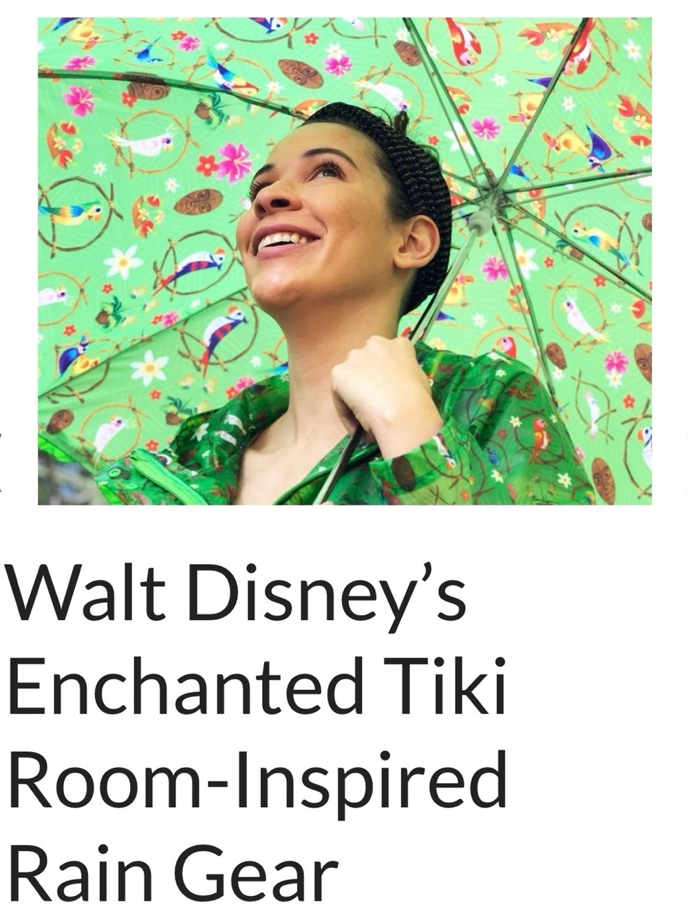 Disney Enchanted Tiki Room Hooded Utility Rain Jacket - Picture 2 of 14